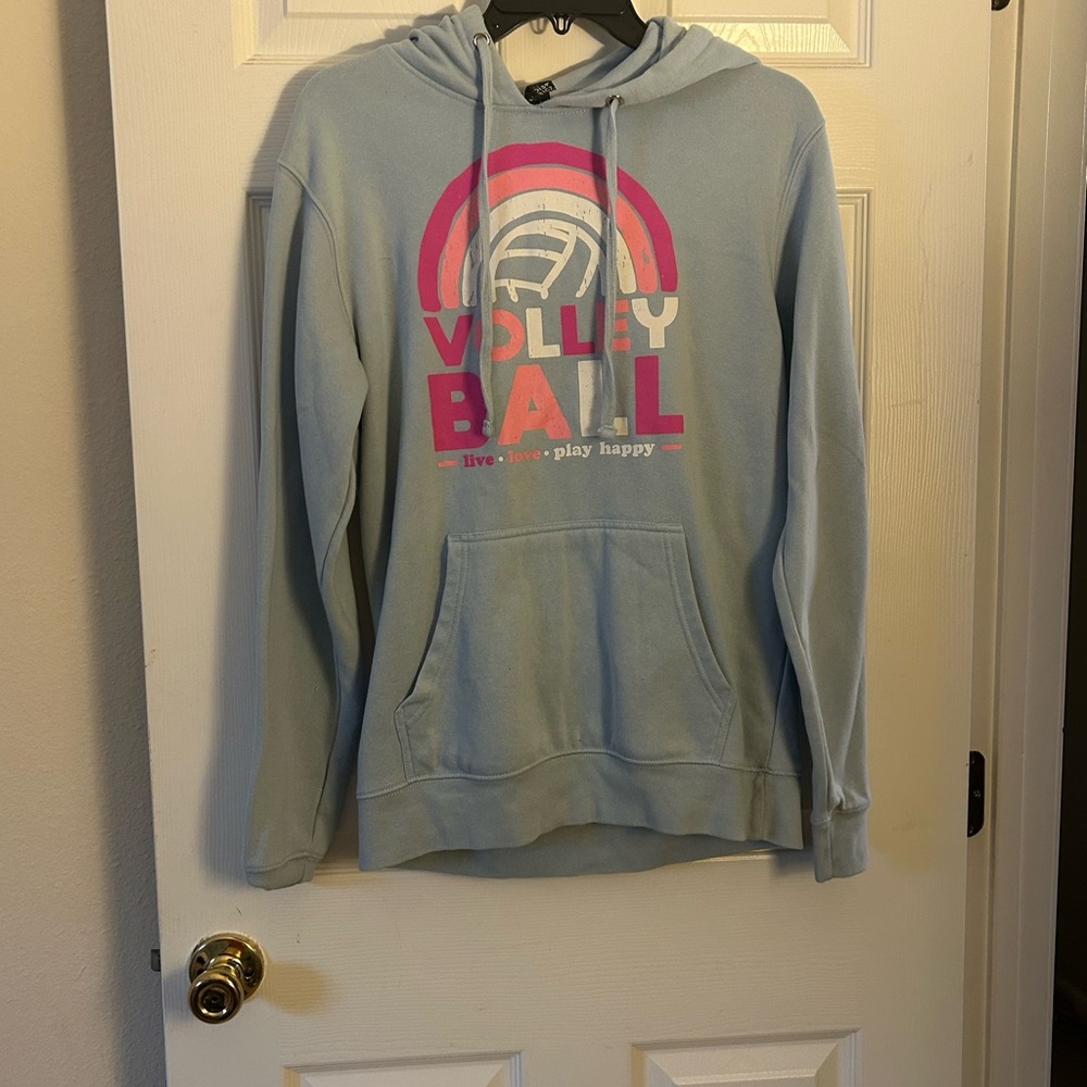 Blue Volleyball Graphic Hoodie